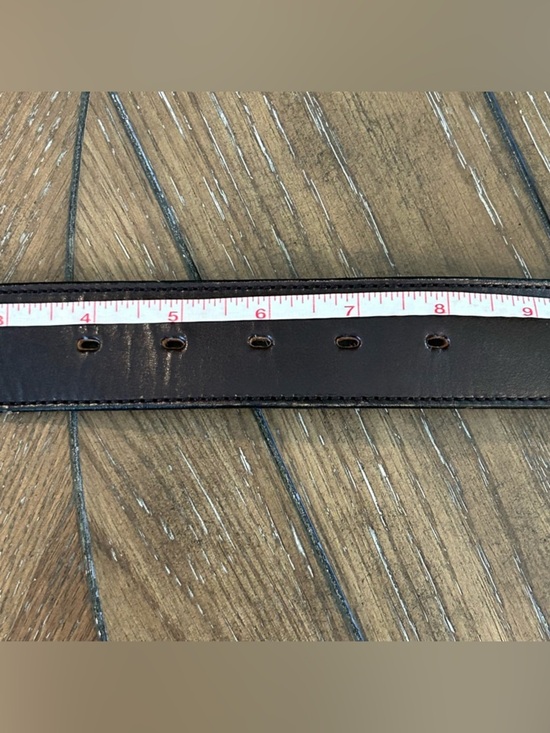 Vintage Tony Lama Western Southwestern Aztec & Silver Concho Black Leather Belt main image 16